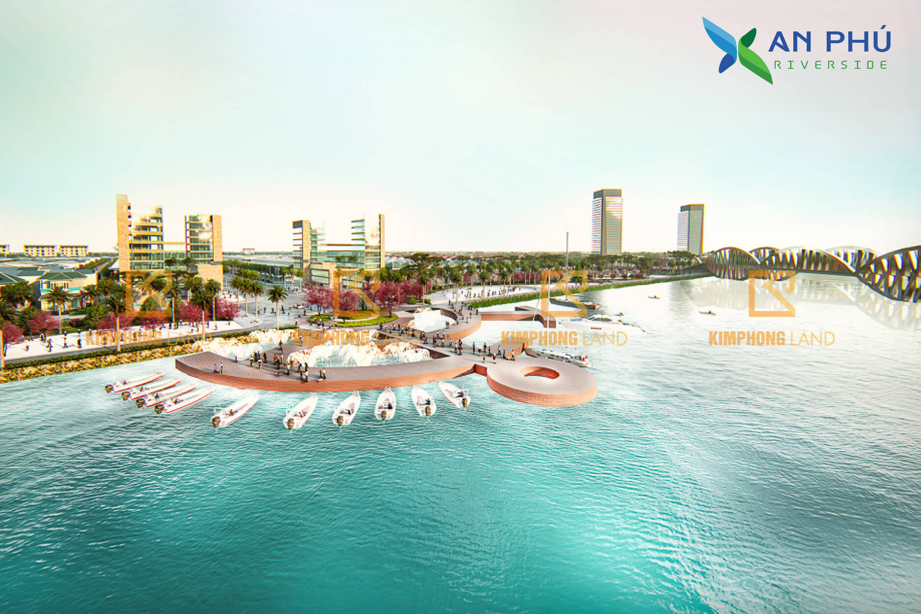 Dòng sông Cổ Cò ôm ấp dự án An Phú Riverside