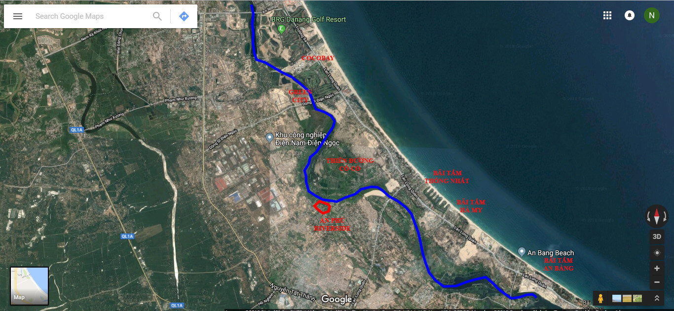 vị trí google map dự án An Phú Riverside