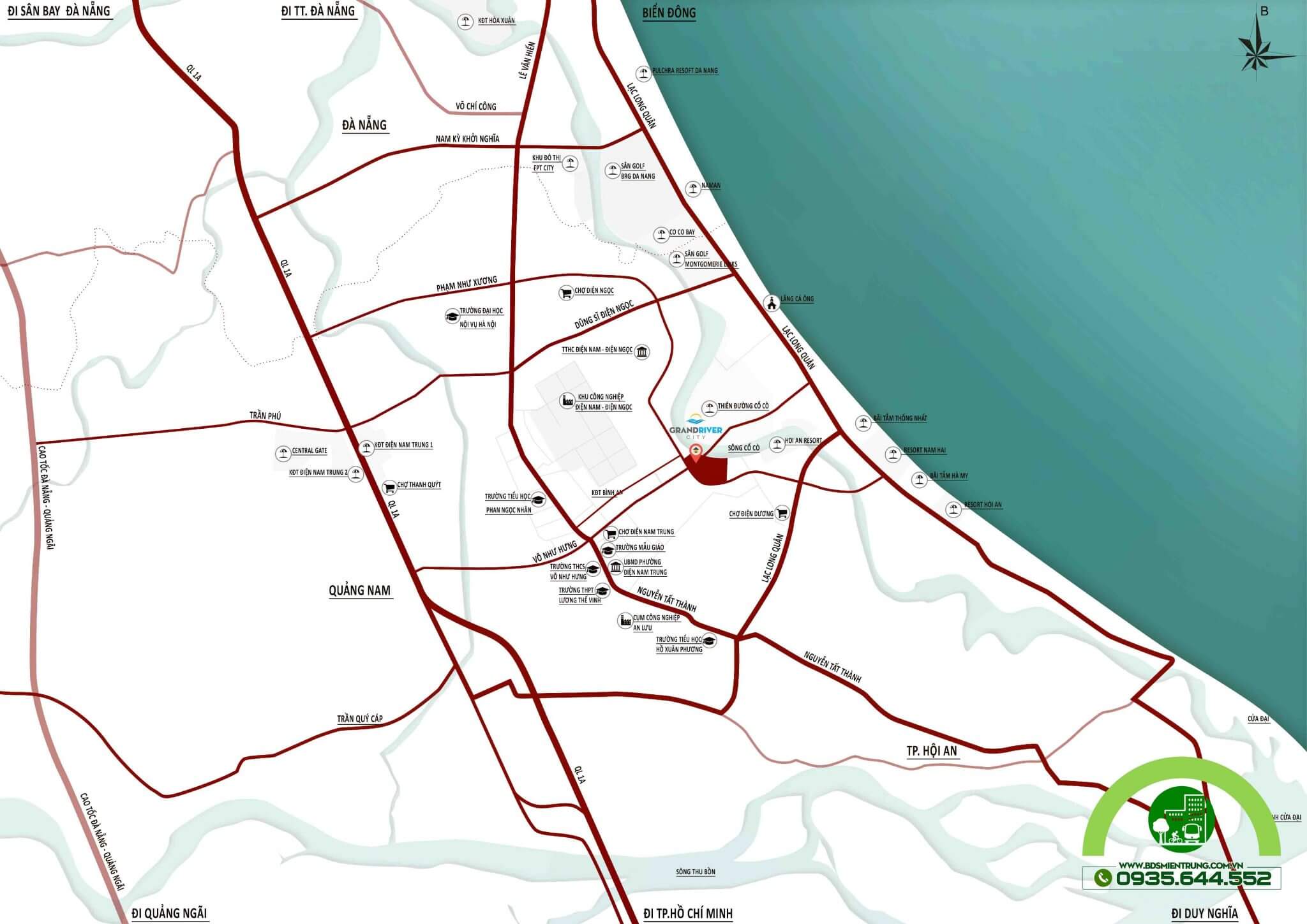Dự án Grand River City sở hữu vị trí vô cùng đắc địa