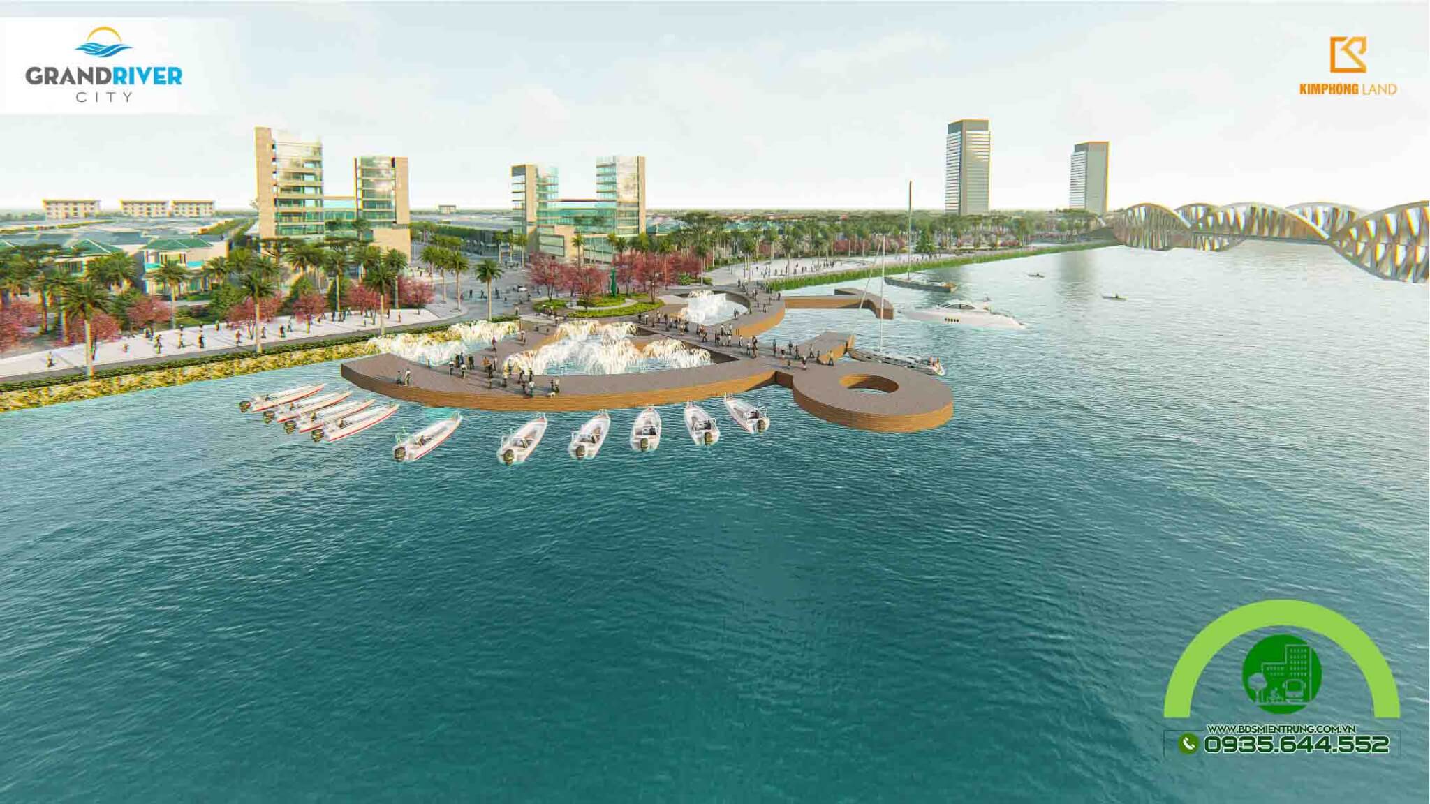 Bến du thuyền ngay trong khu đô thị Grand River City