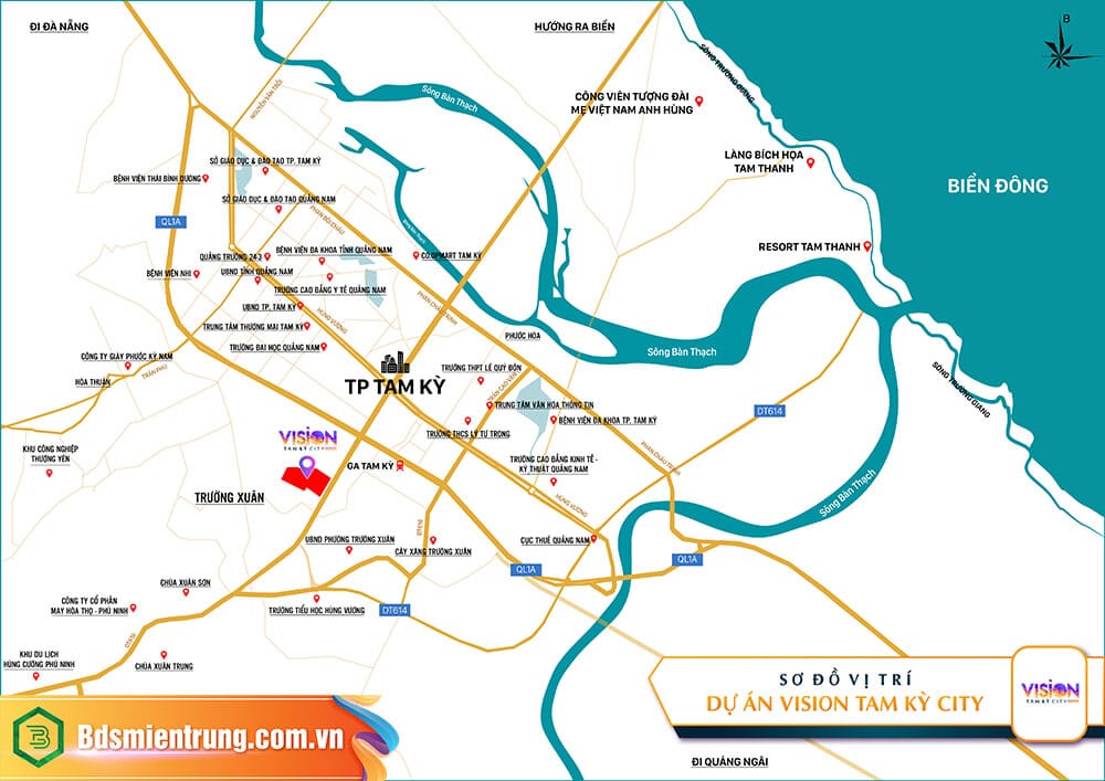 Sơ đồ vị trí dự án khu đô thị Vision Tam Kỳ City