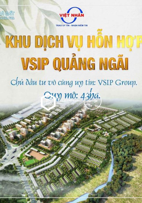 Bán đất nền dự án khu dịch vụ hỗn hợp Vsip Quảng Ngãi gần khu công nghiệp Vsip Quảng Ngãi 0